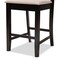Baxton Studio Nicolette Modern and Contemporary Sand Fabric and Dark Brown Finished Wood 5-Piece Pub Set 179-11422-9776-Zoro - alternate 4